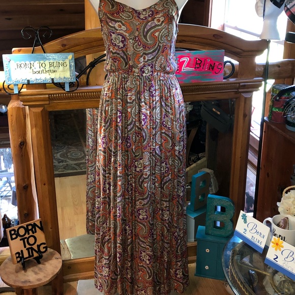 WRANGLER gorgeous SEXY long maxi dress adj straps beautiful colors - WORN ONCE - Picture 11 of 15